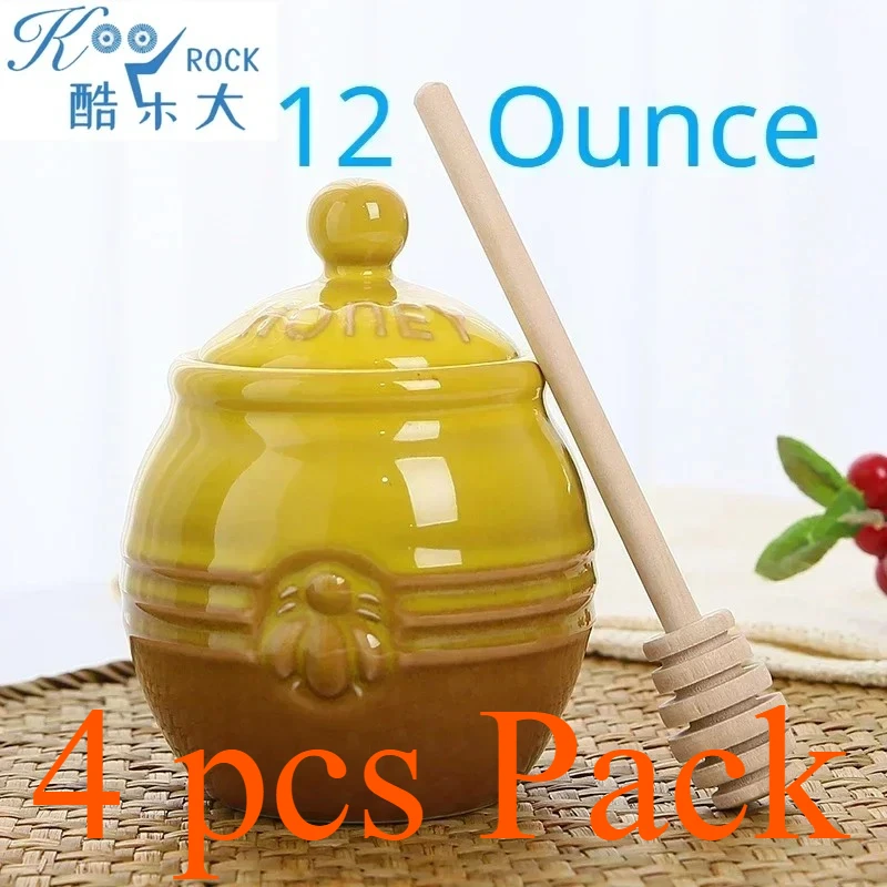 4 pcs Vintage Ceramic Honey Pot Set with Lid & Wood Dipper | 12oz Rosh Hashanah Gift for Jewish New Year Table Decor Celebration
4 pcs Vintage Ceramic Honey Pot Set with Lid & Wood Dipper | 12oz Rosh Hashanah Gift for Jewish New Year Table Decor Celebration
