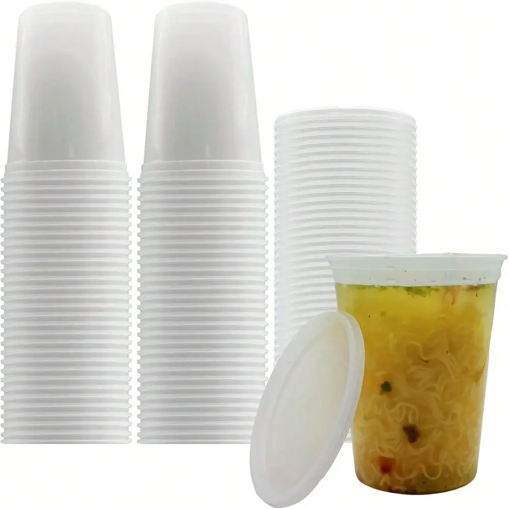 60 Sets 8oz Containers With Lids,Food Storage Container With Airtight Lid,Plastic Soup Containers With Lids Meal Prep Freezer D
60 Sets 8oz Containers With Lids,Food Storage Container With Airtight Lid,Plastic Soup Containers With Lids Meal Prep Freezer D