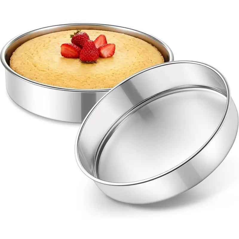LLCS-Smash Cake Tin, 9 Inch Round Layer Cake Pan Set Of 2-Stainless Steel Baking Pans Bakeware For Cooking Steaming
LLCS-Smash Cake Tin, 9 Inch Round Layer Cake Pan Set Of 2-Stainless Steel Baking Pans Bakeware For Cooking Steaming