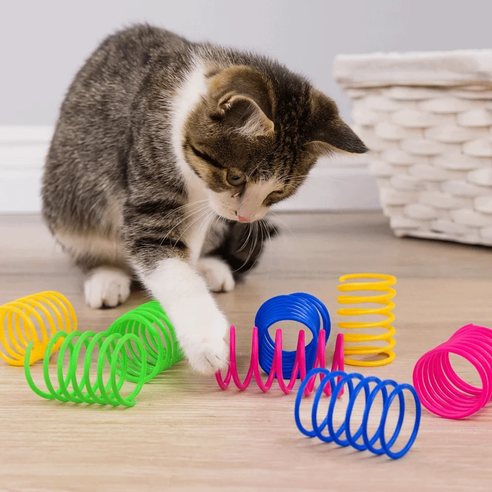 Набор из 12 разноцветных пружинок для кошек: устойчивые к царапинам пластиковые спиральные пружины для котят, устойчивые к укусам, интерактивные, для тренировки и игр с кошками
Набор из 12 разноцветных пружинок для кошек: устойчивые к царапинам пластиковые спиральные пружины для котят, устойчивые к укусам, интерактивные, для тренировки и игр с кошками