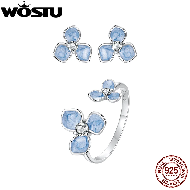 WOSTU 925 Sterling Silver Blue Double Flower Ring For Women Opening Enamel Rings Luxury Party Gift Flower Stud Wedding Earrings
WOSTU 925 Sterling Silver Blue Double Flower Ring For Women Opening Enamel Rings Luxury Party Gift Flower Stud Wedding Earrings