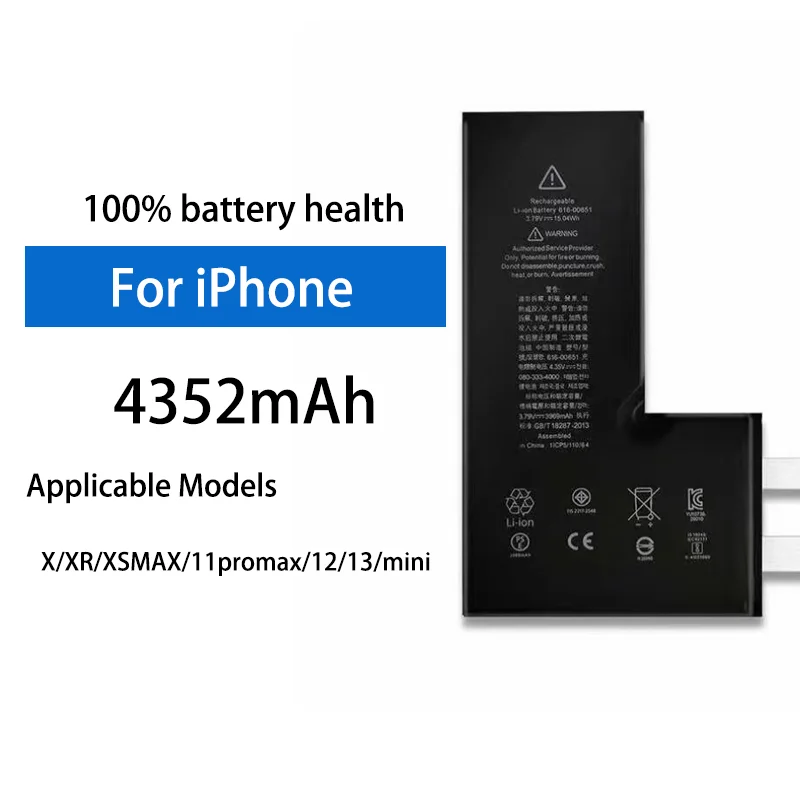 4352mAh Premium Large Capacity Battery Core For iPhone X XR XSMAX 11ProMax 12 13 Mini No Pop-up Long Endurance
4352mAh Premium Large Capacity Battery Core For iPhone X XR XSMAX 11ProMax 12 13 Mini No Pop-up Long Endurance
