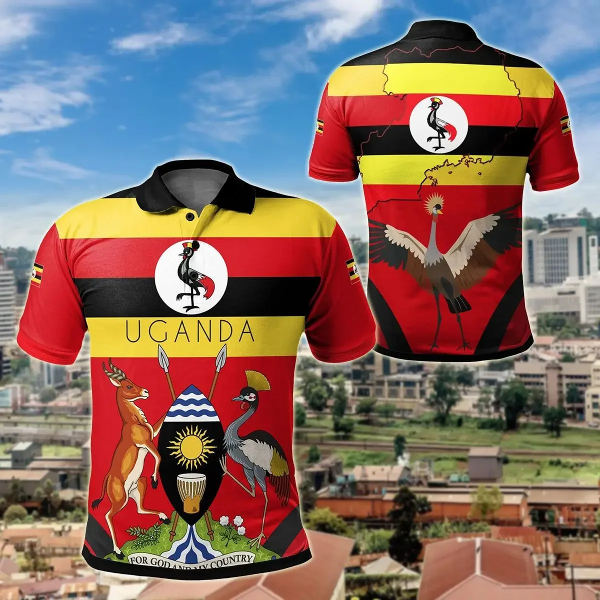 Uganda Flag & Coat of Arms Customized Polo Shirt Summer Casual Streetwear Men's Fashion Loose Jersey Plus Size Sportswear
Uganda Flag & Coat of Arms Customized Polo Shirt Summer Casual Streetwear Men's Fashion Loose Jersey Plus Size Sportswear