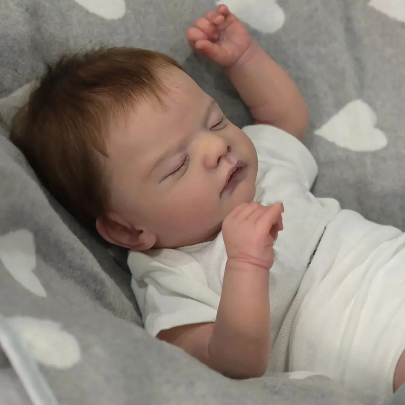 BZDOLL 45cm 18inch Sleeping Reborn Doll, 3D Painted Skin & Veins, Cloth Body, Realistic Toy, Kids Birthday Gift
BZDOLL 45cm 18inch Sleeping Reborn Doll, 3D Painted Skin & Veins, Cloth Body, Realistic Toy, Kids Birthday Gift