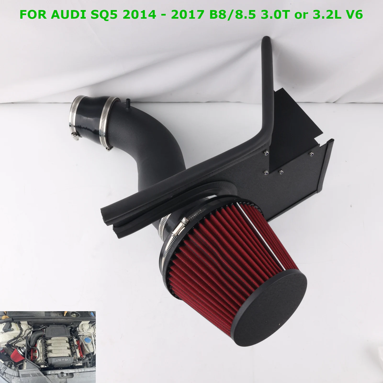 Air Intake System Heat Shield Dry Filter Cold Air Intake kit for Audi S4 S5 B8 B8.5 3.0T / 3.2L V6 Engine
Air Intake System Heat Shield Dry Filter Cold Air Intake kit for Audi S4 S5 B8 B8.5 3.0T / 3.2L V6 Engine