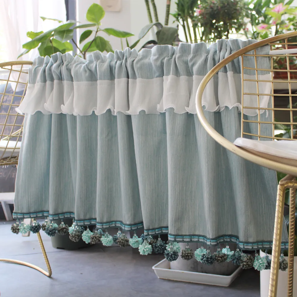 British blue coffee curtain Mediterranean short curtain curtain curtains for living room divider
British blue coffee curtain Mediterranean short curtain curtain curtains for living room divider