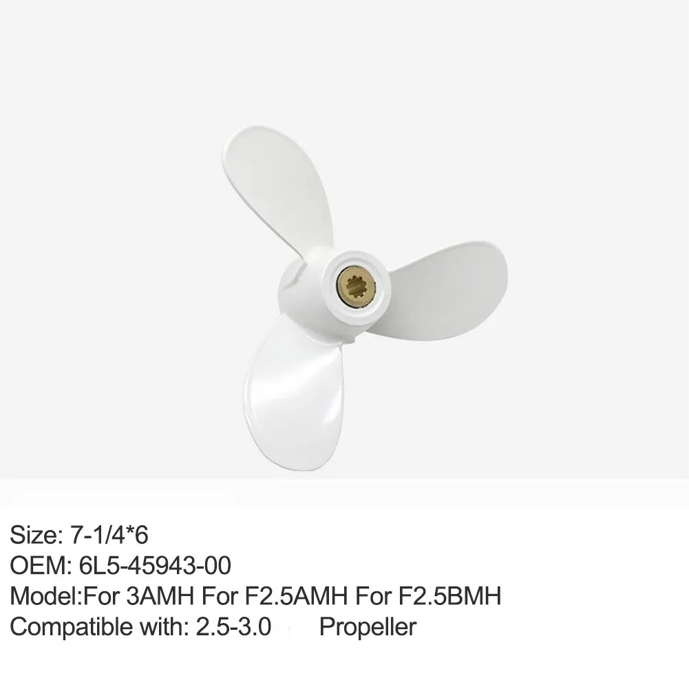  7-1/4*6 Inch Outboard Motor Propeller Aluminum Alloy Material For 1Yamaha For 3AMH For F2.5AMH For F2.5BMH 2.5-3.0 For HP
7-1/4*6 Inch Outboard Motor Propeller Aluminum Alloy Material For 1Yamaha For 3AMH For F2.5AMH For F2.5BMH 2.5-3.0 For HP