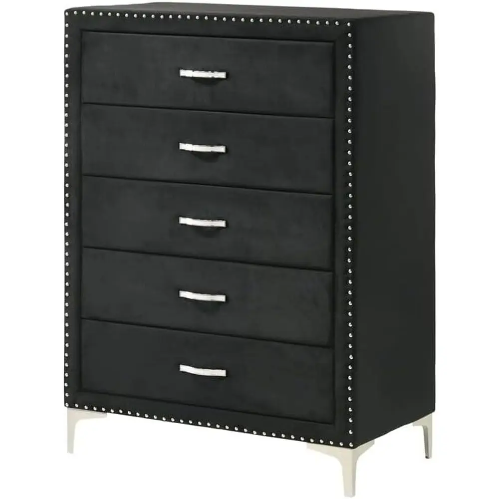 HomeStock Seaside Serenity 50 Inch Tall Drer Chest with 5 Ders, Metal Handles, Black Velvet Upholstery, 35.43L x 20.08W x 49.8H
HomeStock Seaside Serenity 50 Inch Tall Drer Chest with 5 Ders, Metal Handles, Black Velvet Upholstery, 35.43L x 20.08W x 49.8H