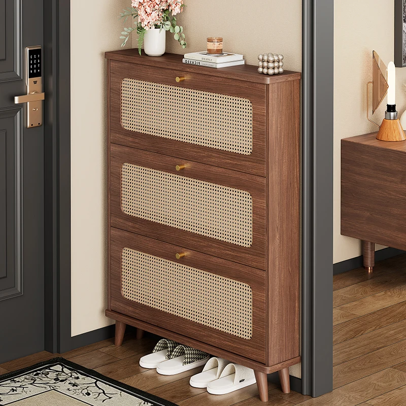 Medieval rattan ultra-thin tipping bucket shoe cabinet integrated with the outer corridor of the door of the home
Medieval rattan ultra-thin tipping bucket shoe cabinet integrated with the outer corridor of the door of the home