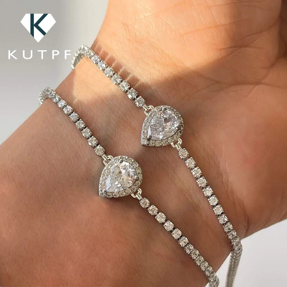 1/2carat Pear Cut Moissanite Diamond Bracelets 925 Sterling Silver Adjustable Waterdrop Tennis Bracelet Wrist Chain for Women
1/2carat Pear Cut Moissanite Diamond Bracelets 925 Sterling Silver Adjustable Waterdrop Tennis Bracelet Wrist Chain for Women
