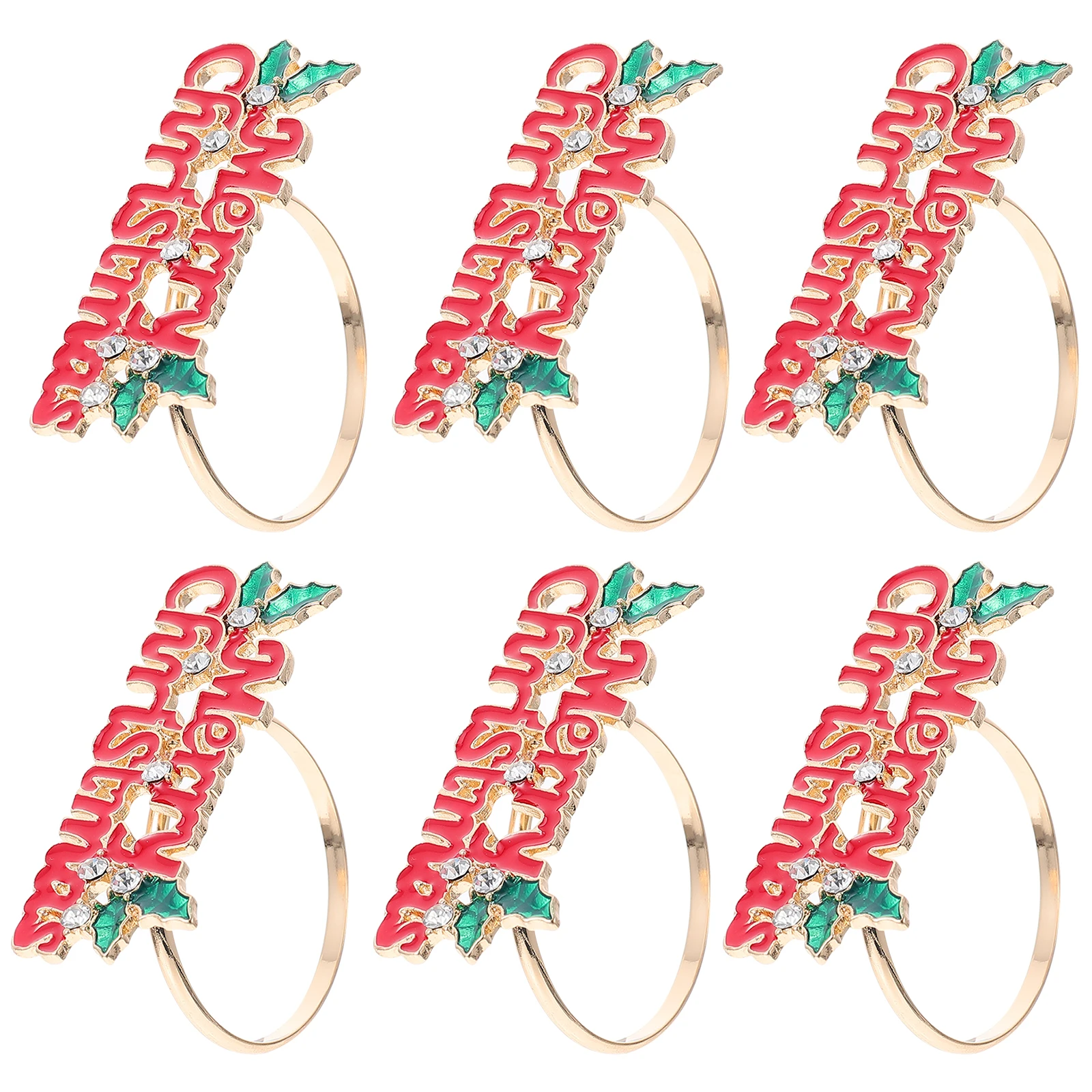 6pcs Christmas Napkin Rings Red Holiday Table Decorations Banquet Accessories Xmas Dining Table Decors Elegant
6pcs Christmas Napkin Rings Red Holiday Table Decorations Banquet Accessories Xmas Dining Table Decors Elegant