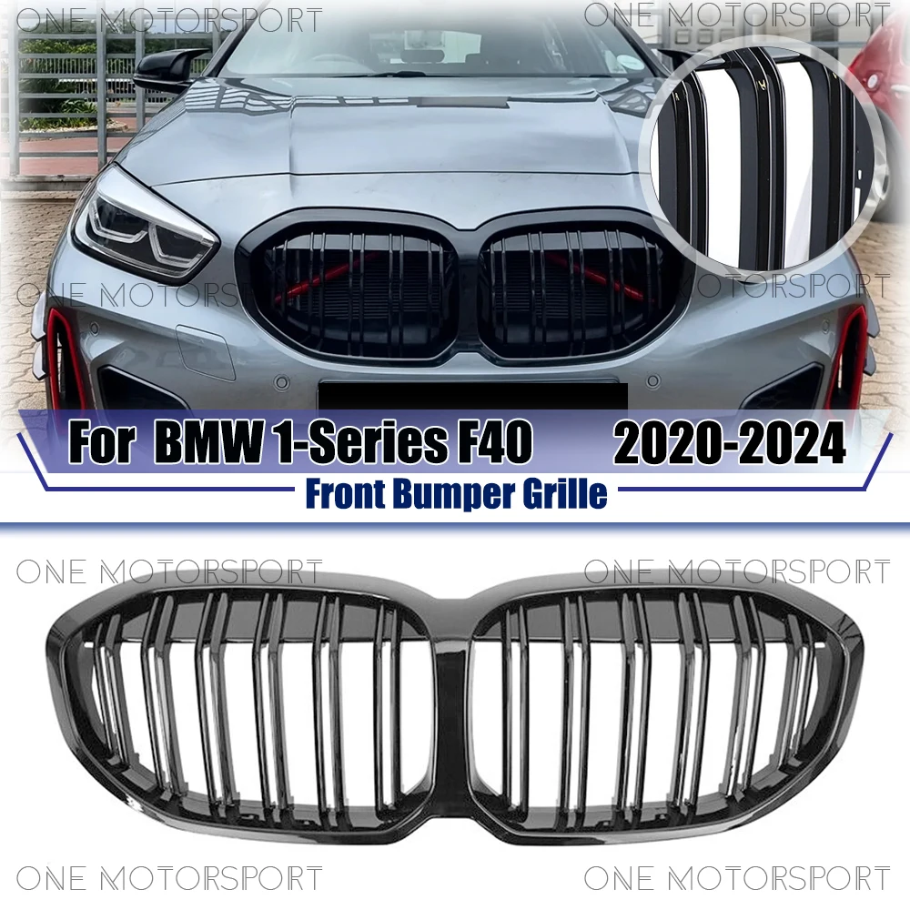 Для BMW 1 серии F40 2020-2024 гоночная решетка с двойной линией, решетки бампера, глянцевая черная решетка переднего бампера
Для BMW 1 серии F40 2020-2024 гоночная решетка с двойной линией, решетки бампера, глянцевая черная решетка переднего бампера
