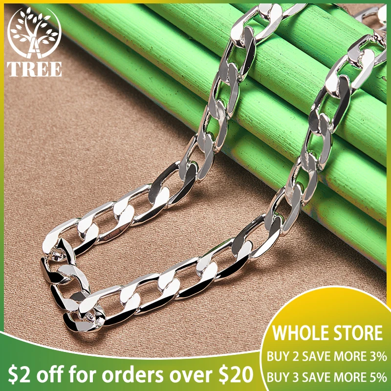 ALITREE 925 Sterling Silver 8mm Cuban Chain Men's Hip Hop Necklace For Woman Party Wedding Fashion Charm Jewelry Birthday Gift
ALITREE 925 Sterling Silver 8mm Cuban Chain Men's Hip Hop Necklace For Woman Party Wedding Fashion Charm Jewelry Birthday Gift