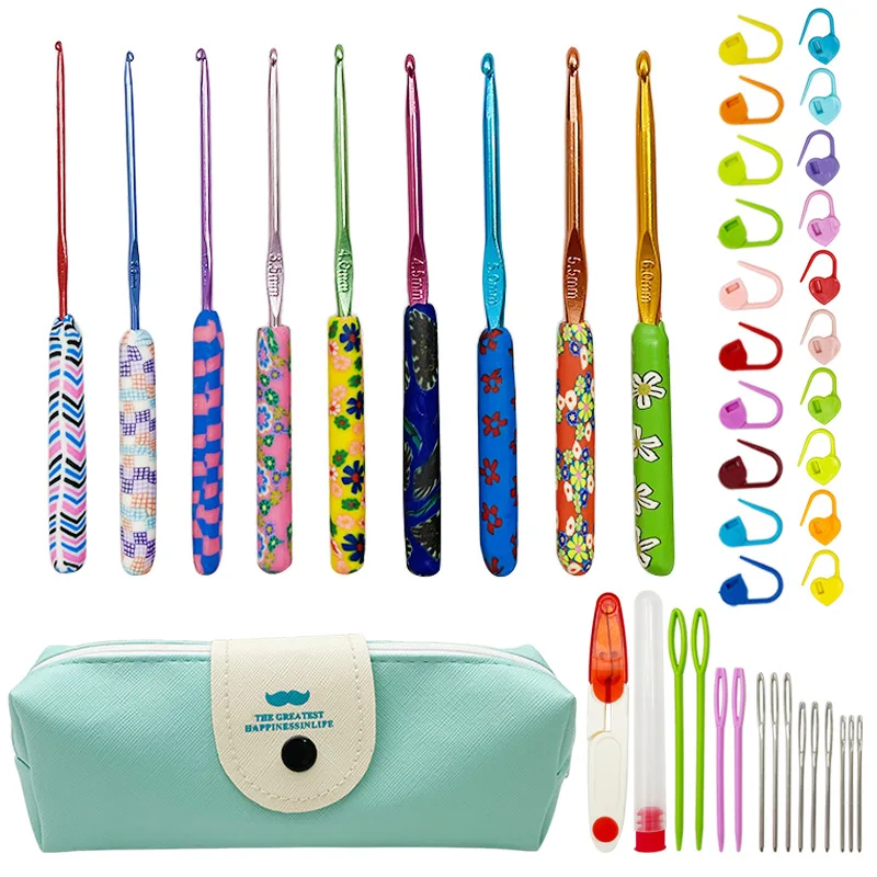 High Quality Color Polymer Clay Crochet Hook Set, Knitting Needles, Weave Yarn, Craft Knitting Needle, New Style Crochet Hook
High Quality Color Polymer Clay Crochet Hook Set, Knitting Needles, Weave Yarn, Craft Knitting Needle, New Style Crochet Hook