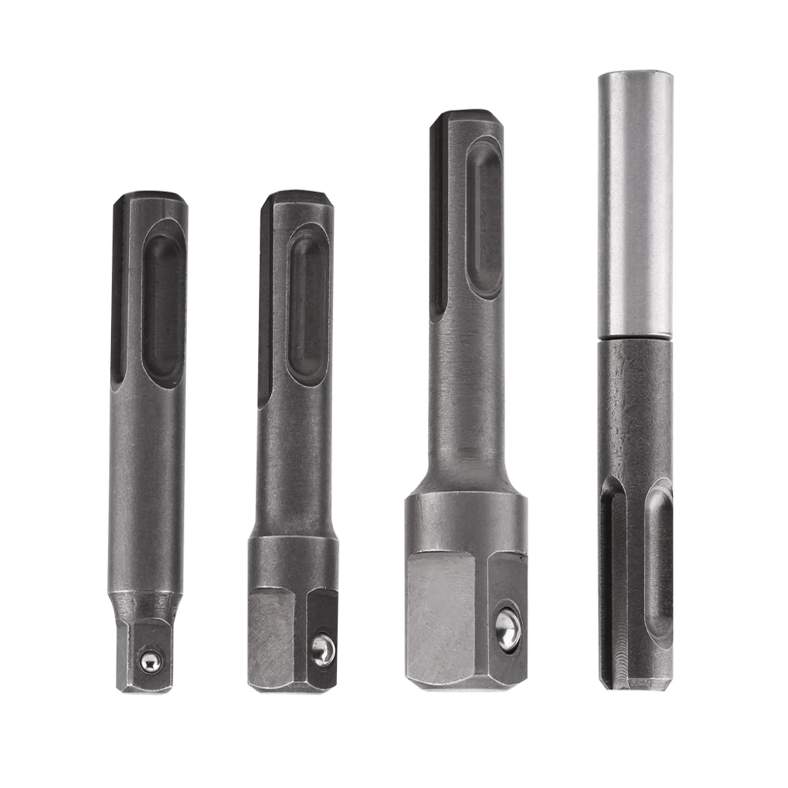 4pcs/set SDS Plus Shank to 1/4" Hex Socket Adaptor and 1/4"3/8"1/2" Square Drill Bit Extension Connector
4pcs/set SDS Plus Shank to 1/4" Hex Socket Adaptor and 1/4"3/8"1/2" Square Drill Bit Extension Connector