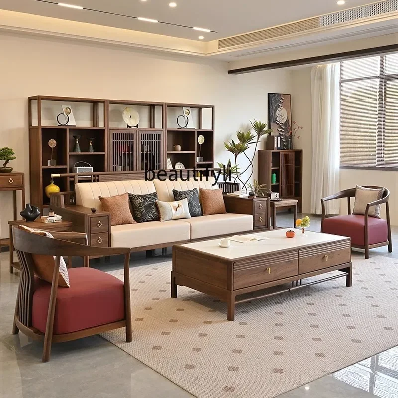 smt03A ss New Chinese-style solid wood sofa North American black walnut modern light luxury leather living room furniture
smt03A ss New Chinese-style solid wood sofa North American black walnut modern light luxury leather living room furniture