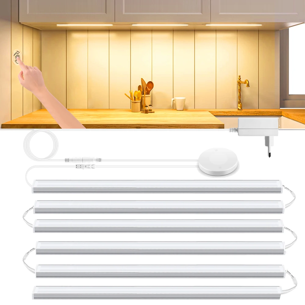 LED Tube Under Cabinet LED Lights Bar Wall Lamp Hand Scan Touch Switch Dimmable Aluminium LED Strip Indoor Lighting for Kitchen
LED Tube Under Cabinet LED Lights Bar Wall Lamp Hand Scan Touch Switch Dimmable Aluminium LED Strip Indoor Lighting for Kitchen