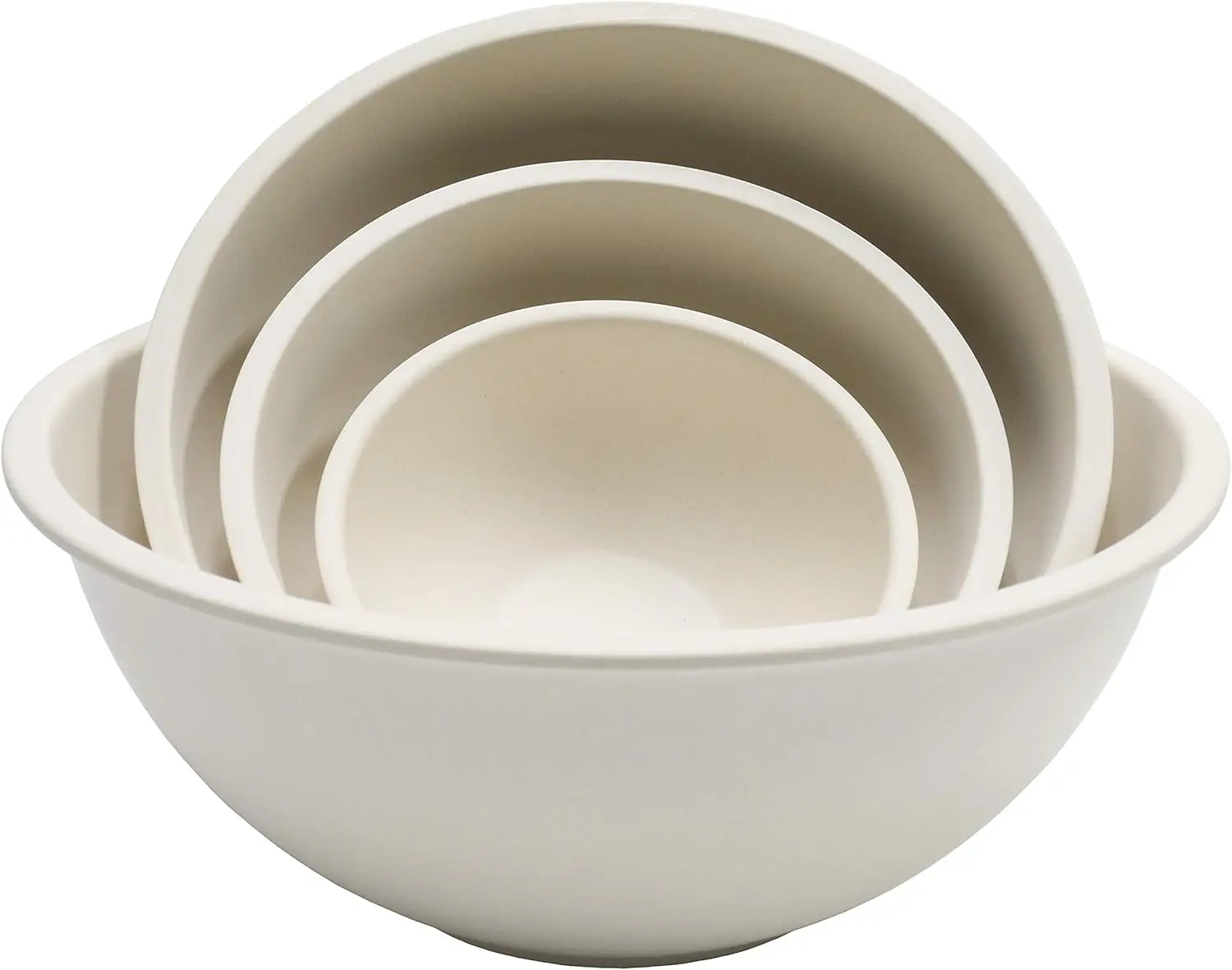 Bamboo Fiber Mixing Bowl Set, 4 Piece, Natural, Dishwasher Safe
Bamboo Fiber Mixing Bowl Set, 4 Piece, Natural, Dishwasher Safe