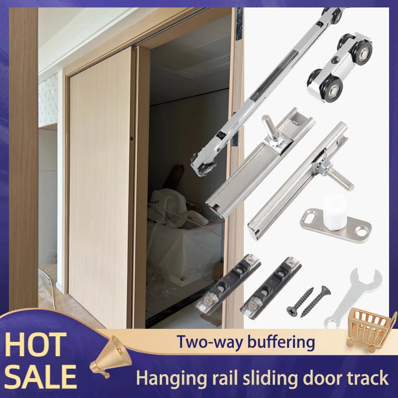 Complete Set Hanging Sliding Door Hardware With Two Way Buffering Damper For Real Wood Kitchen Doors
Complete Set Hanging Sliding Door Hardware With Two Way Buffering Damper For Real Wood Kitchen Doors