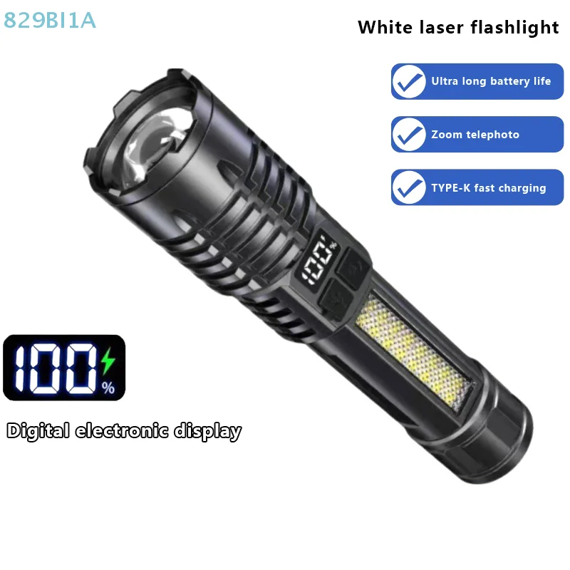 High Power Rechargeable LED Flashlight With Side Light, Torch Light For Outdoor Camping, Hiking Light High Light Flash Light
High Power Rechargeable LED Flashlight With Side Light, Torch Light For Outdoor Camping, Hiking Light High Light Flash Light