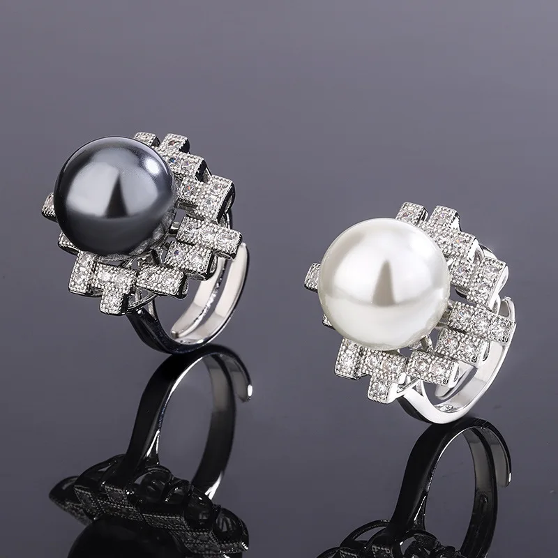 jewelry, copper plated platinum, new style with pearls, irregular and unique women's ring, 14mm
jewelry, copper plated platinum, new style with pearls, irregular and unique women's ring, 14mm