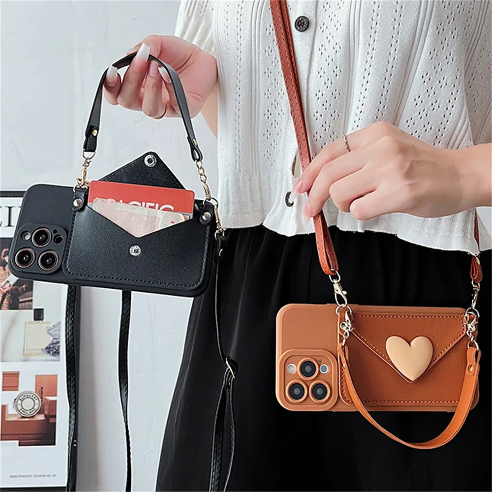 Crossbody Lanyard 3D Love Heart Leather Card Bag Soft Case For iPhone 15 14 Pro Max 13 12 11 XS X XR 8 7 Plus Shockproof Cover
Crossbody Lanyard 3D Love Heart Leather Card Bag Soft Case For iPhone 15 14 Pro Max 13 12 11 XS X XR 8 7 Plus Shockproof Cover