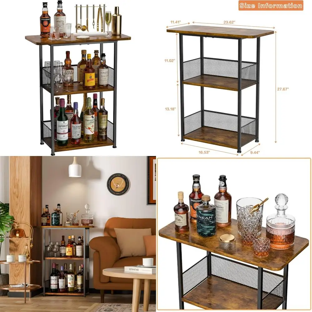 Напольная отдельно стоящая стойка для виски: 3-х уровневая винная стойка Мини-барный стол Угловая витрина для бутылок вина Шкаф для ликера Бар, f
Напольная отдельно стоящая стойка для виски: 3-х уровневая винная стойка Мини-барный стол Угловая витрина для бутылок вина Шкаф для ликера Бар, f