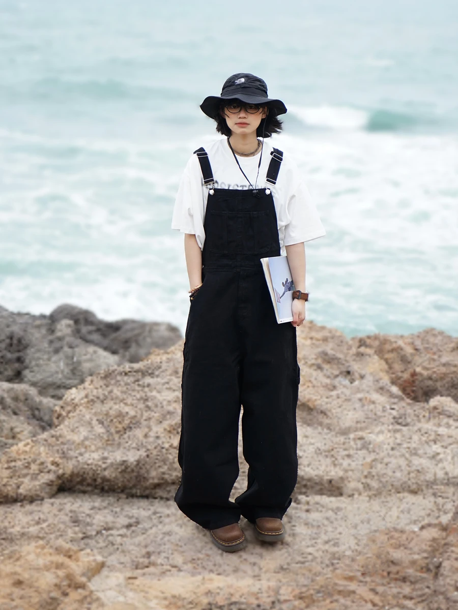 Ретро-комбинезон с широкими штанинами, свободные прямые рабочие брюки с лямками, удлиненные брюки со средней талией для повседневной носки
Ретро-комбинезон с широкими штанинами, свободные прямые рабочие брюки с лямками, удлиненные брюки со средней талией для повседневной носки