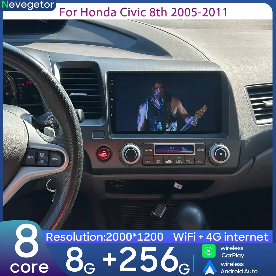 For Honda Civic 8th 2005-2011 Car Multimedia Player Radio Navigation stereo Wieeless CarPlay Auto GPS Android Car Video Player
For Honda Civic 8th 2005-2011 Car Multimedia Player Radio Navigation stereo Wieeless CarPlay Auto GPS Android Car Video Player