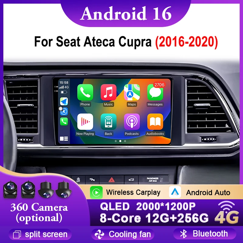Android 16 For Seat Ateca Cupra 2016 - 2020 Car Radio Navigation Multimedia Player Stereo Bluetooth Video Head Unit 360 Camera
Android 16 For Seat Ateca Cupra 2016 - 2020 Car Radio Navigation Multimedia Player Stereo Bluetooth Video Head Unit 360 Camera