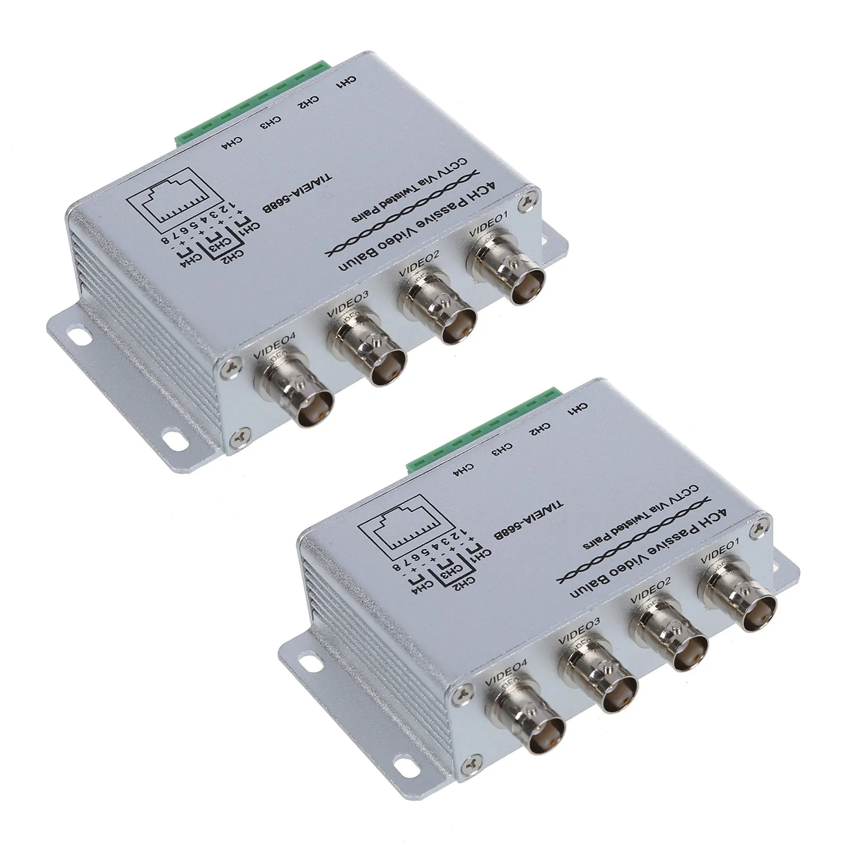 AYHF 2X UTP 4 Channel Passive Video Balun Transceiver
AYHF 2X UTP 4 Channel Passive Video Balun Transceiver