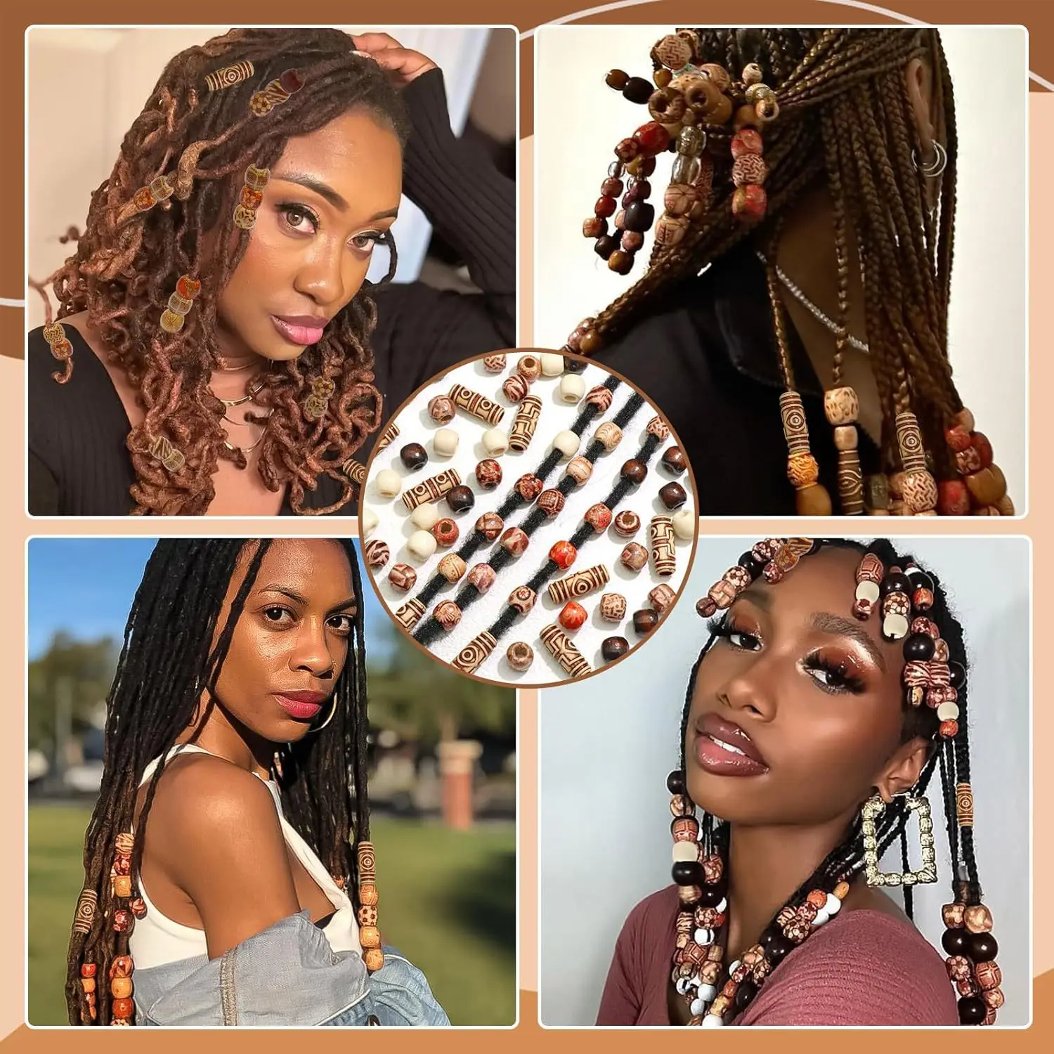 Vintage Wood Large Hole Beads 12mm Dreadlock Beads Mixed Color Painted for Hair Braids Craft Supply
Vintage Wood Large Hole Beads 12mm Dreadlock Beads Mixed Color Painted for Hair Braids Craft Supply