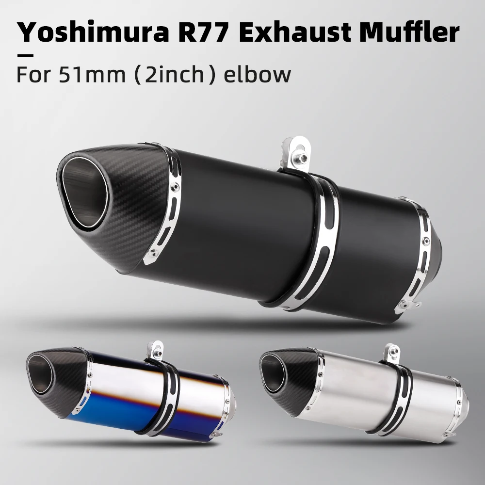 51mm Universal Motorcycle Exhaust Muffler Pipe Moto Racing yoshimura R77 For MT07 MT09 z900 z400 ninja400 gsx250 gsx750
51mm Universal Motorcycle Exhaust Muffler Pipe Moto Racing yoshimura R77 For MT07 MT09 z900 z400 ninja400 gsx250 gsx750