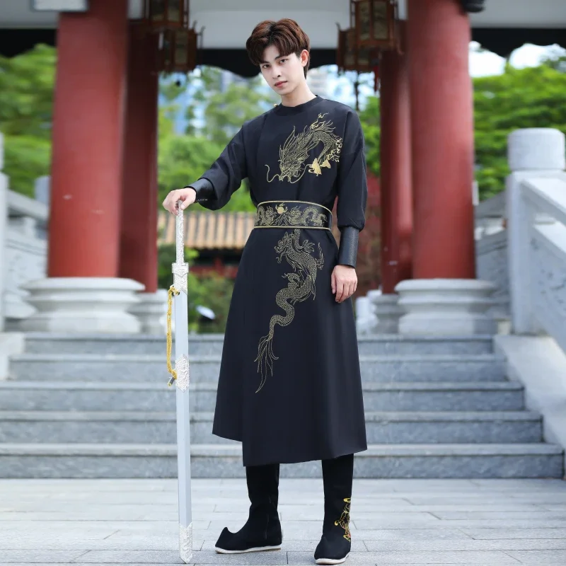 Women Men Round Neck Robe Chinese Tang Ming Dynasty Hanfu Male Modern China Traditional Embroidery Unisex
Women Men Round Neck Robe Chinese Tang Ming Dynasty Hanfu Male Modern China Traditional Embroidery Unisex