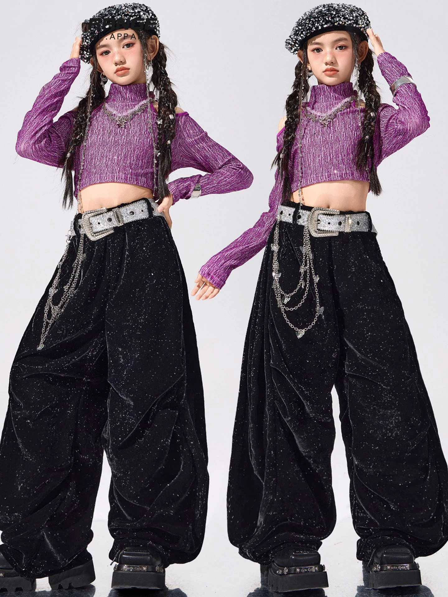 Kpop Jazz Dance Costume Girls Kids Hip Hop Long Sleeves Navel Tops Baggy Pants Stage Performance Clothes Kpop Dancewear BL18243
Kpop Jazz Dance Costume Girls Kids Hip Hop Long Sleeves Navel Tops Baggy Pants Stage Performance Clothes Kpop Dancewear BL18243