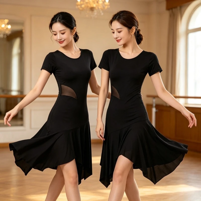 Summer Mesh Latin Dance Dress for Women Adult Salsa Rumba Training Practice Party Costume Performance Accessories Dance wear
Summer Mesh Latin Dance Dress for Women Adult Salsa Rumba Training Practice Party Costume Performance Accessories Dance wear