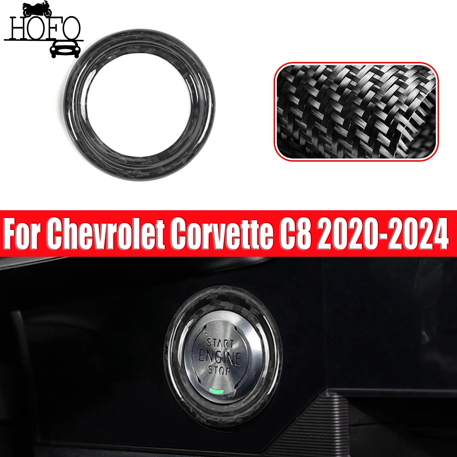 Dry Carbon Fiber Push to Start Button Trim (Outer Ring) for Corvette C8 2020-2024
Dry Carbon Fiber Push to Start Button Trim (Outer Ring) for Corvette C8 2020-2024