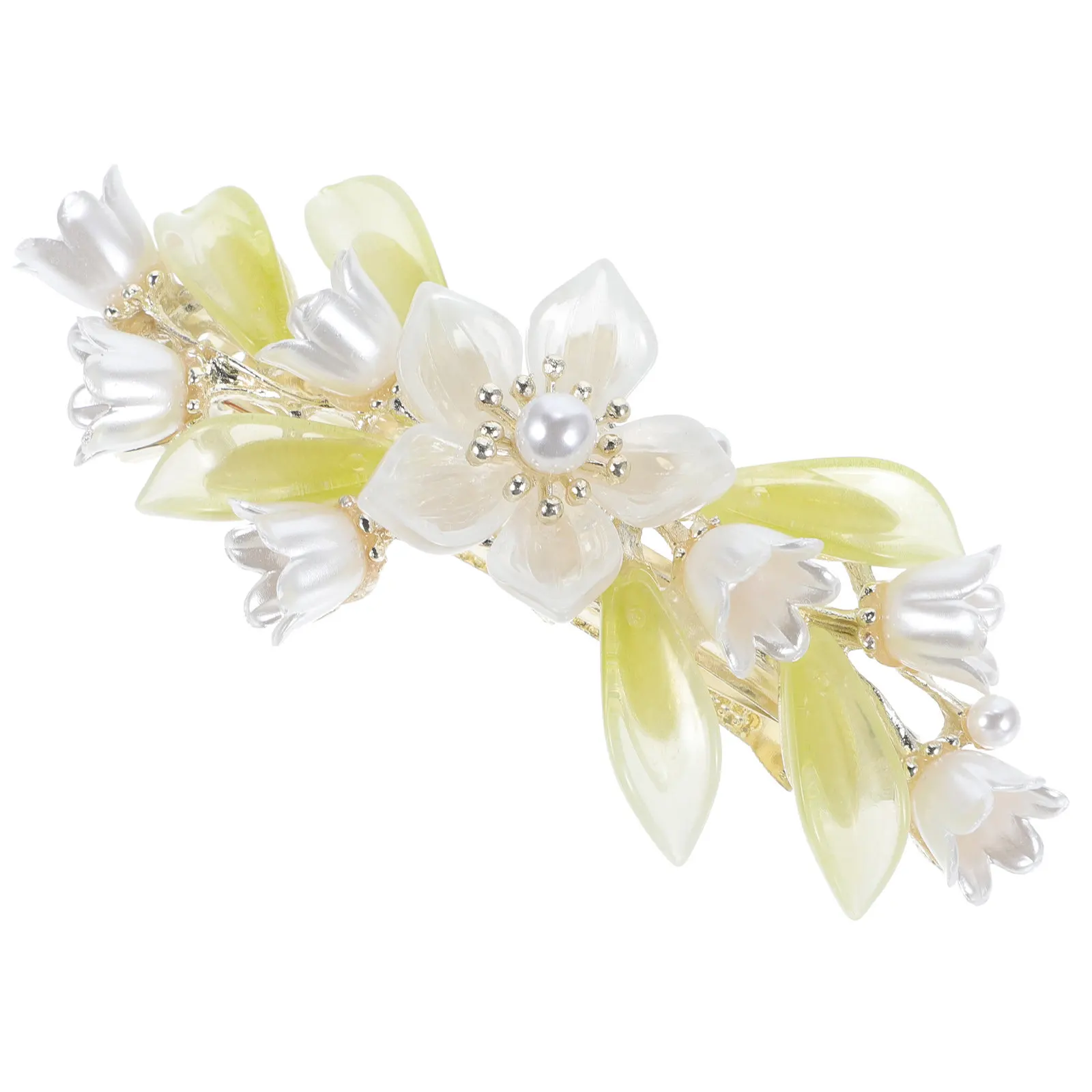 Lily of The Valley Flower Hair Clip Metal Barrette Women Elegant Aesthetic Hair Accessory Spring Snap Clasp for Daily Party
Lily of The Valley Flower Hair Clip Metal Barrette Women Elegant Aesthetic Hair Accessory Spring Snap Clasp for Daily Party