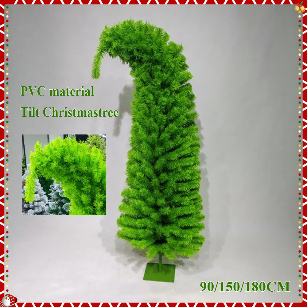 Artificial Christmas Tree PVC Material Crooked Neck Christmas Tree 90/150/180CM Family Party Christmas Atmosphere Decoration
Artificial Christmas Tree PVC Material Crooked Neck Christmas Tree 90/150/180CM Family Party Christmas Atmosphere Decoration