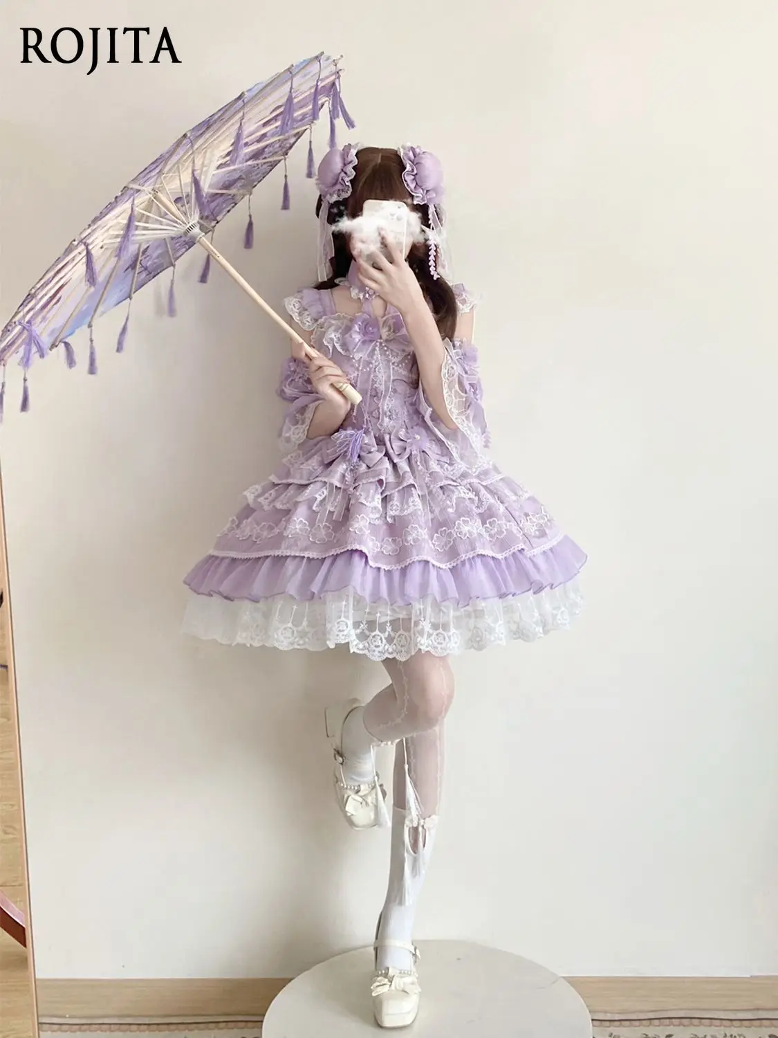 Original Design Lolita Dress Sweet Chinese Style JSK Strap Dress for Women Purple JSK + Purple Necklace + Purple Sleeves
Original Design Lolita Dress Sweet Chinese Style JSK Strap Dress for Women Purple JSK + Purple Necklace + Purple Sleeves