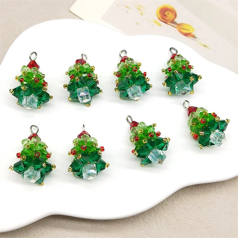 3Pcs Kawaii Little Christmas Tree Charm Handmade Woven Beaded Glass Pendants For Earrings Necklace Diy Making Jewelry Accessory 
3Pcs Kawaii Little Christmas Tree Charm Handmade Woven Beaded Glass Pendants For Earrings Necklace Diy Making Jewelry Accessory