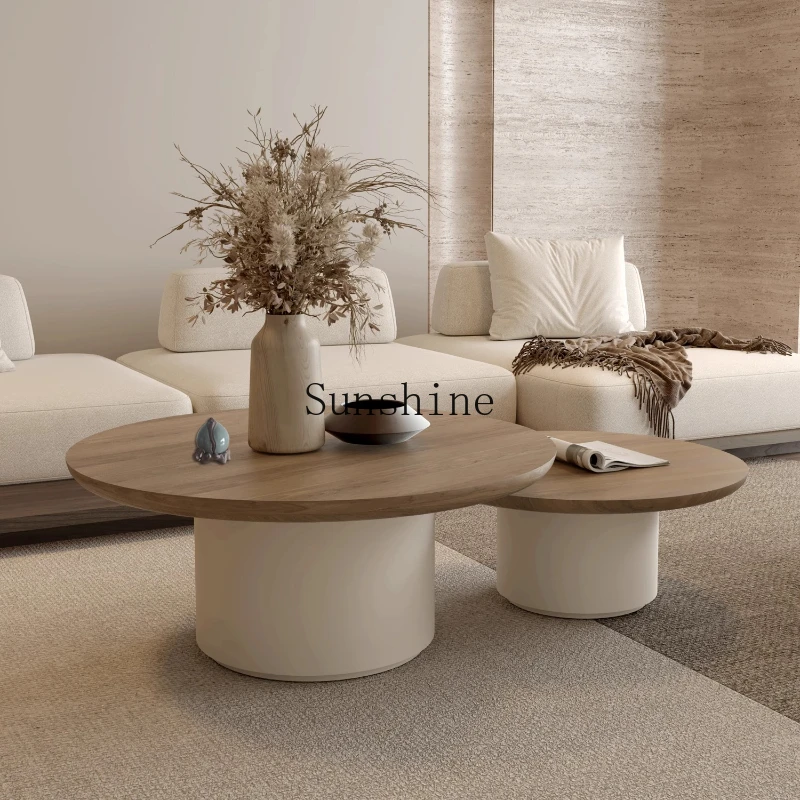 Cream wind small apartment living room household solid wood tea table high-end round
Cream wind small apartment living room household solid wood tea table high-end round