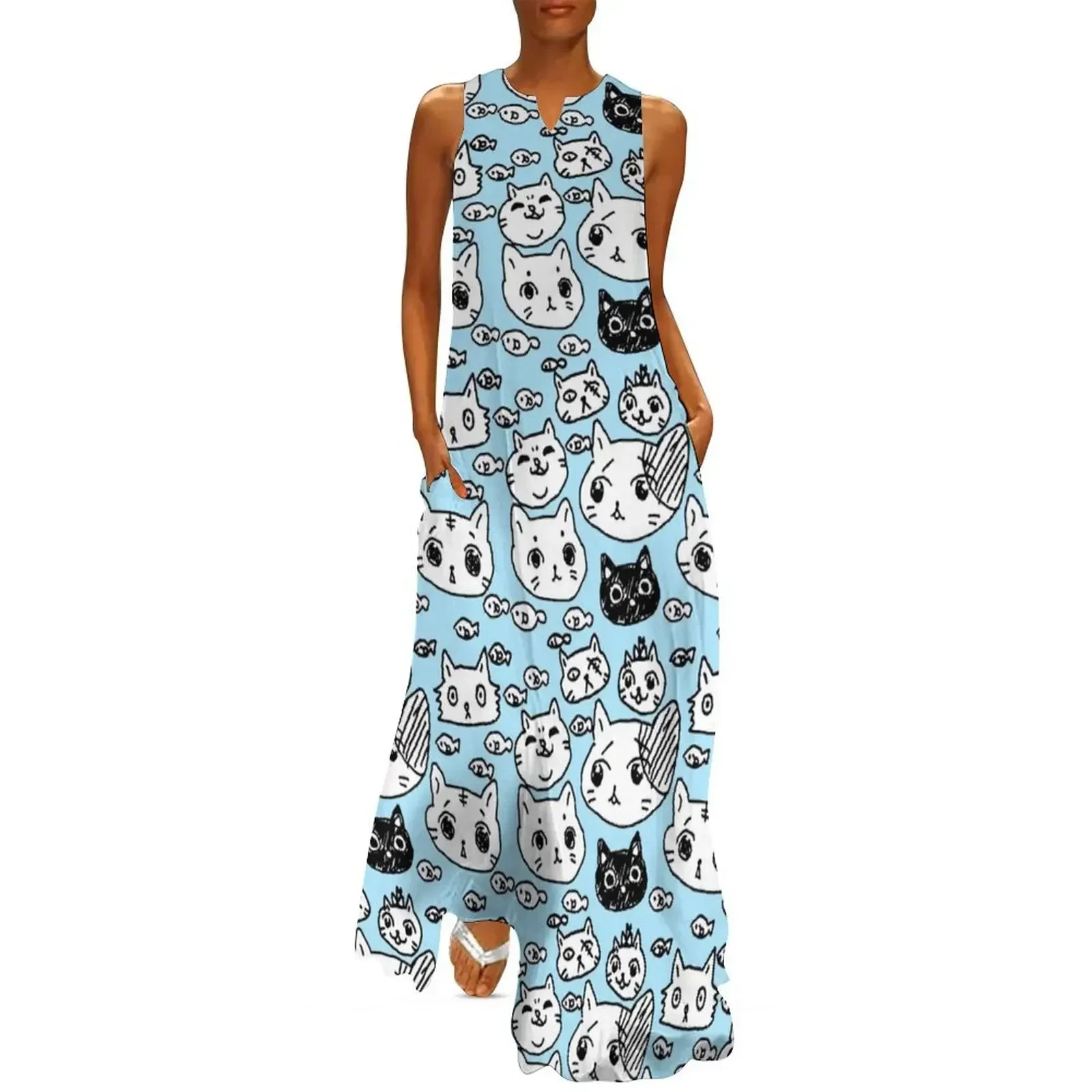 Kawaii Cats Long Dress Dress for pregnant women loose women's dress elegant women's dresses for wedding Women's long
Kawaii Cats Long Dress Dress for pregnant women loose women's dress elegant women's dresses for wedding Women's long