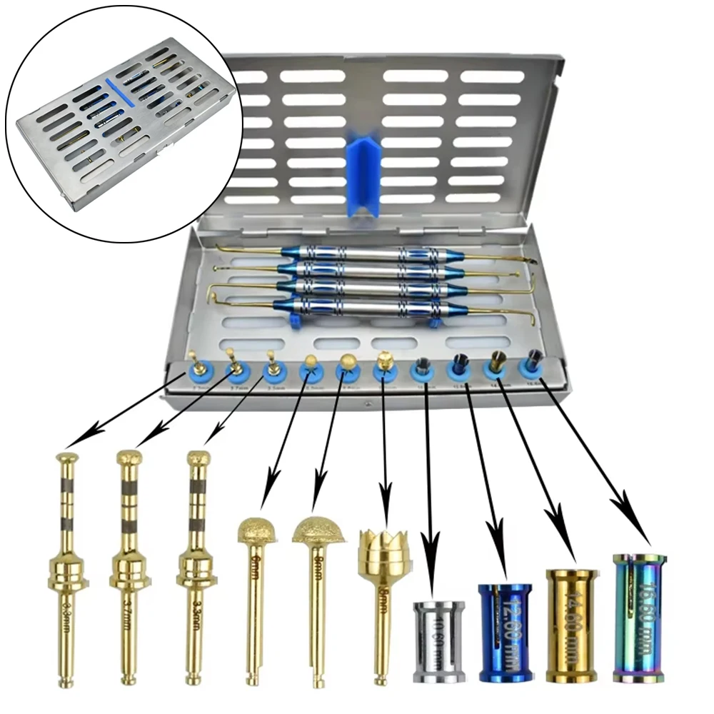Dental Implant Drill Kit with Stoppers Sinus Lift Elevator Periosteal Separator Professional Oral Surgery Tools
Dental Implant Drill Kit with Stoppers Sinus Lift Elevator Periosteal Separator Professional Oral Surgery Tools