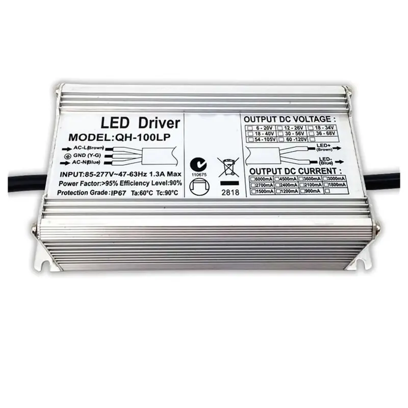 Waterproof LED Driver 1800Mah Constant Current 120W DC36-50V 2100Mah For 110W 120W 140W 150W 160W IP67 Lighting
Waterproof LED Driver 1800Mah Constant Current 120W DC36-50V 2100Mah For 110W 120W 140W 150W 160W IP67 Lighting