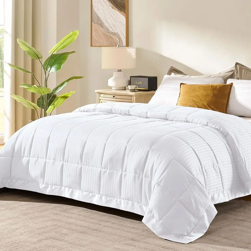 Queen Size Blanket with Satin Trim, Lightweight Down Alternative Blankets Queen Size or All Season, hine Washable (White, 90x90
Queen Size Blanket with Satin Trim, Lightweight Down Alternative Blankets Queen Size or All Season, hine Washable (White, 90x90