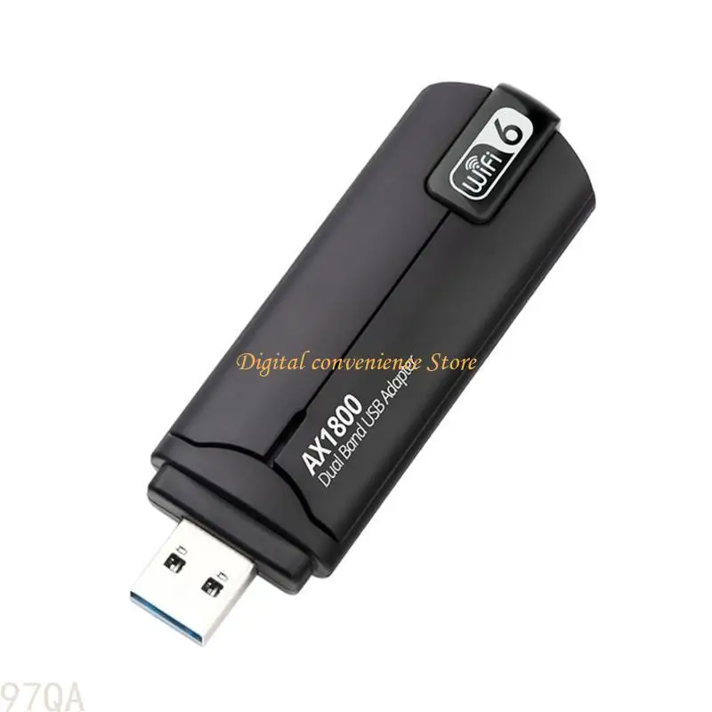 97QA AX1800 USB3.0 WIFI6 Wireless Networking Adapter 1800Mbps Fast WIFI Card 2Antennas Internet Enhancer for Laptop/Desktop
97QA AX1800 USB3.0 WIFI6 Wireless Networking Adapter 1800Mbps Fast WIFI Card 2Antennas Internet Enhancer for Laptop/Desktop