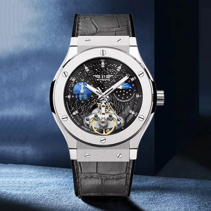 PINDU Design Luxury Brand Mechanical Men‘s Watches Automatic Watches Luminous Waterproof Moonphase Mechanical Wristwatch P6537
PINDU Design Luxury Brand Mechanical Men‘s Watches Automatic Watches Luminous Waterproof Moonphase Mechanical Wristwatch P6537