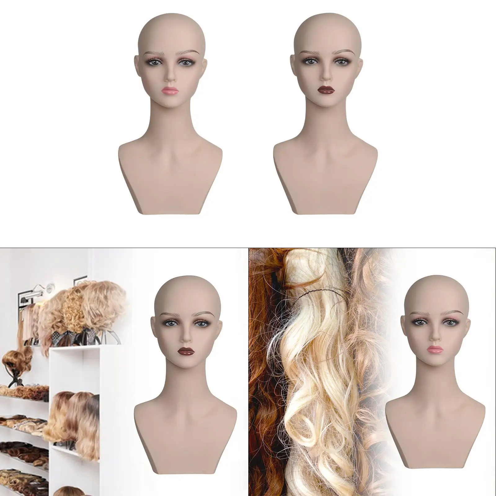 Female Wig Head Mannequin Wig Display Stand Manikin Wig Head Stand with Shoulder for Jewelry Necklace Glasses Hairpieces Hats
Female Wig Head Mannequin Wig Display Stand Manikin Wig Head Stand with Shoulder for Jewelry Necklace Glasses Hairpieces Hats
