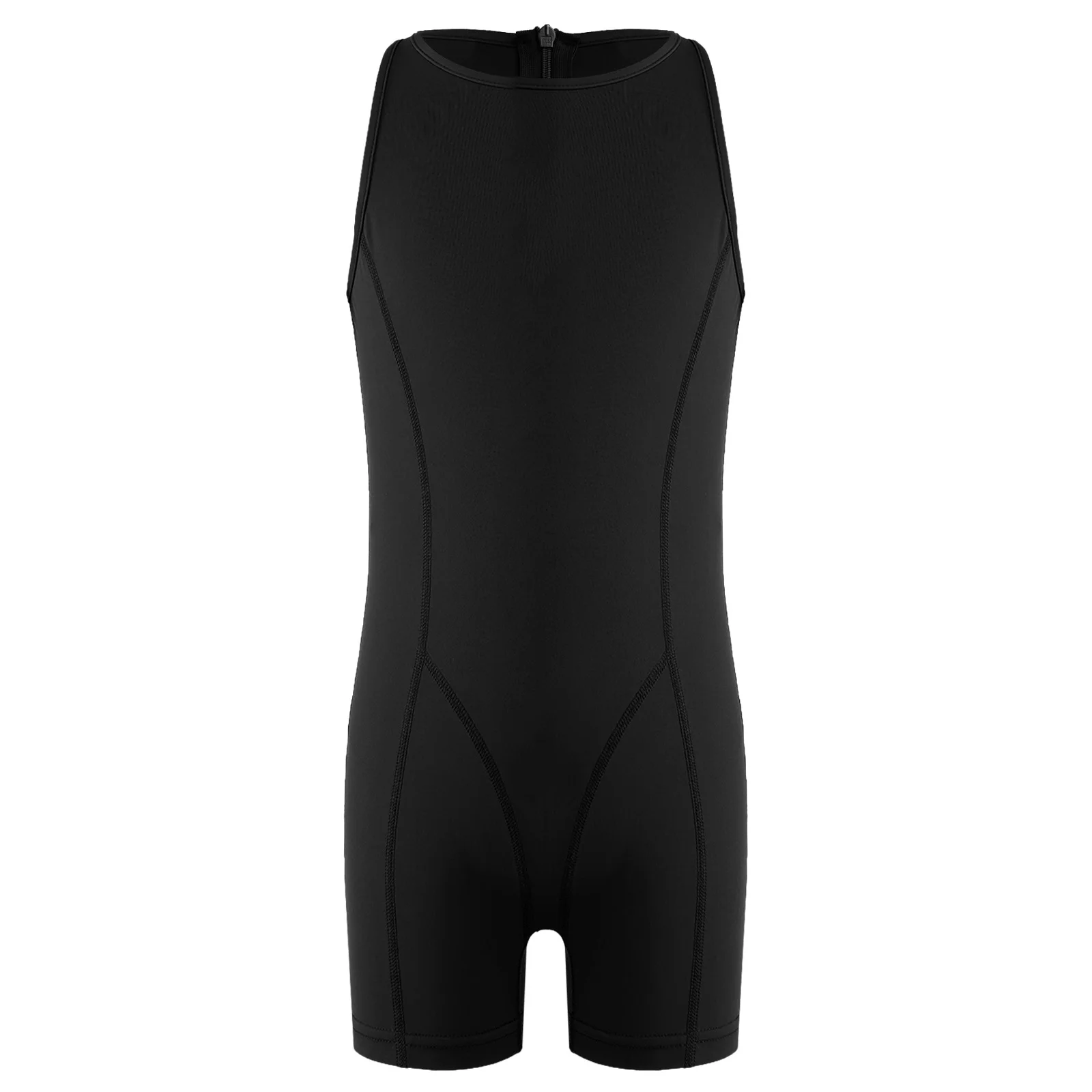 Kids Girls Ballet Gymnastics Dance Bodysuit Practice Leotard Round Neck Sleeveless Back Invisible Zipper Thigh Length Jumpsuit
Kids Girls Ballet Gymnastics Dance Bodysuit Practice Leotard Round Neck Sleeveless Back Invisible Zipper Thigh Length Jumpsuit
